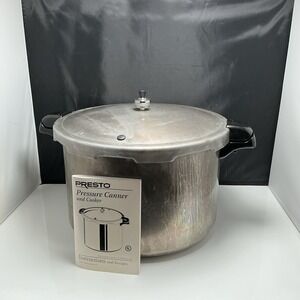 Presto 16 Qt Aluminum Pressure Cooker Canner 0174510 w Regulator and Trivet 409A